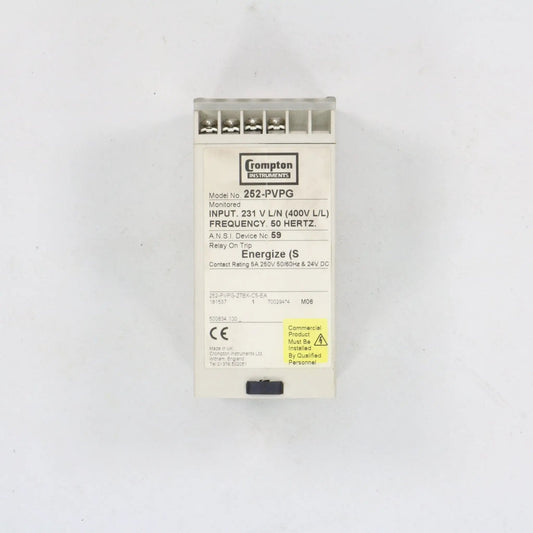 Crompton Protector 252-PVPG Energize Relay