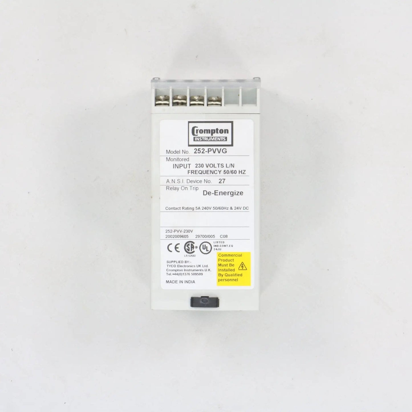 Crompton Protector 252-PVVG De-Energize Relay