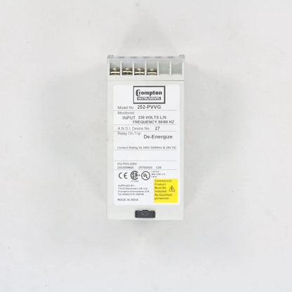 Crompton Protector 252-PVVG De-Energize Relay
