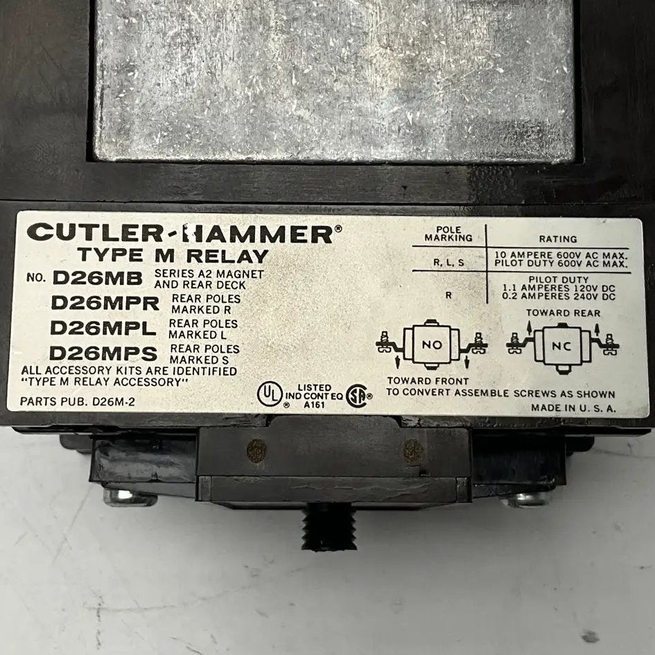 Cutler-Hammer Type M Industrial Control Relay