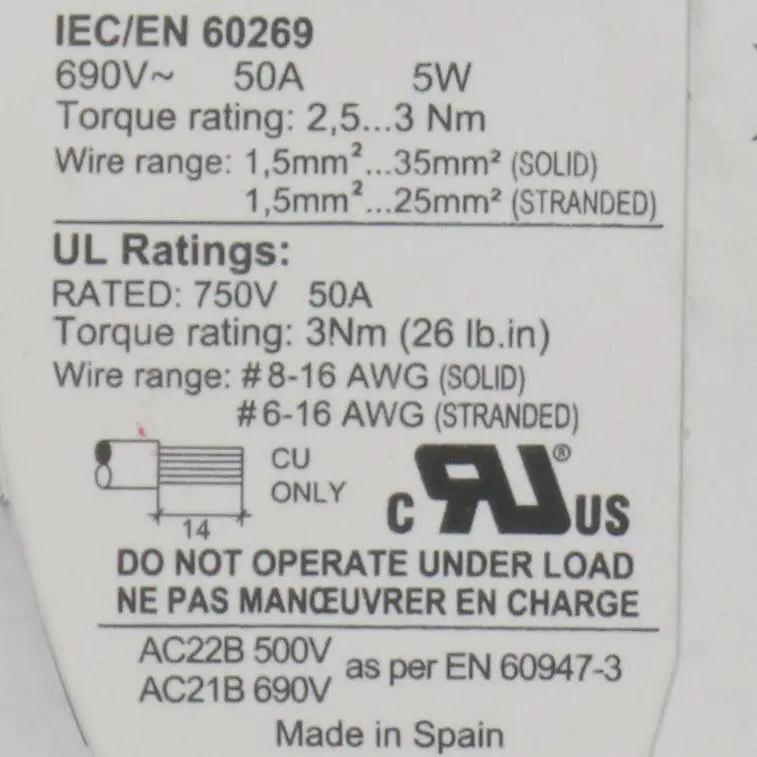 DF Electric PMX 14x51 Fuse Holder DC Switch