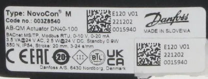 Danfoss 003Z8540 NovoCon M Digital Actuator