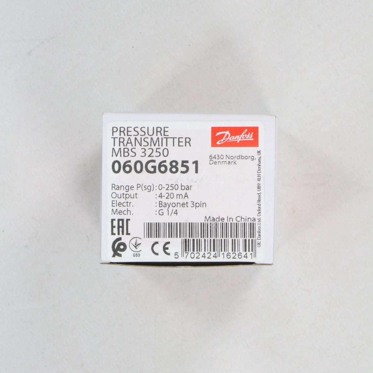 Danfoss MBS 3250 060G6851 Pressure Transmitter