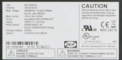 Deif AGC-4 Automatic Gen-Set Controller