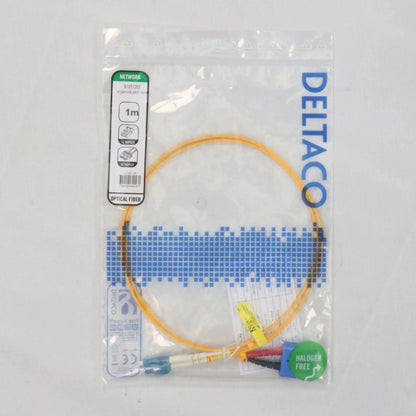 Deltaco 9/125 OS2 Fibre Optic Patch Cable - New in OG Box