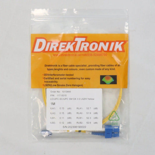 DirekTronik 117 0015 Fibre Optic Patch Cable