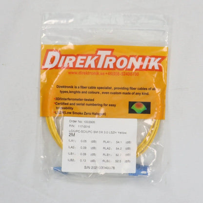 DirekTronik 117 0016 Fibre Optic Patch Cable