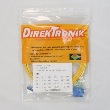 DirekTronik 117 0017 Fibre Optic Patch Cable