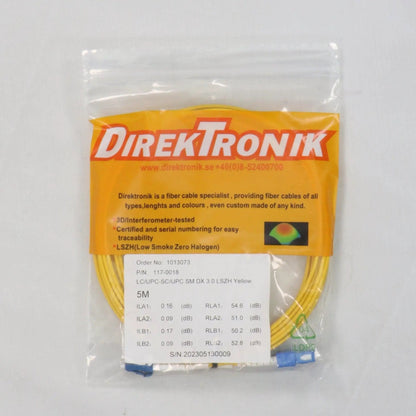 DirekTronik 117 0018 Fibre Optic Patch Cable
