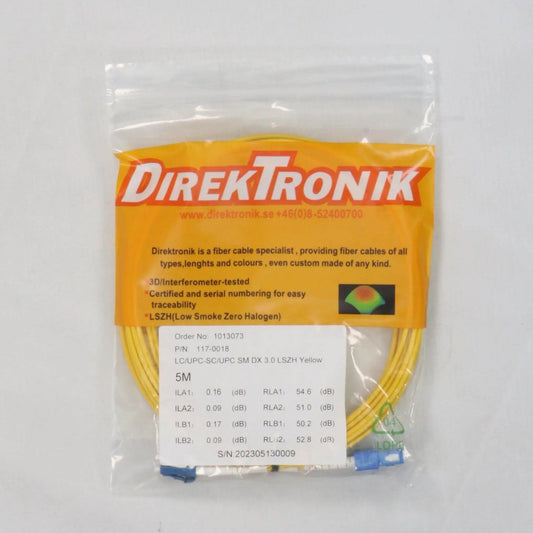 DirekTronik 117 0018 Fibre Optic Patch Cable