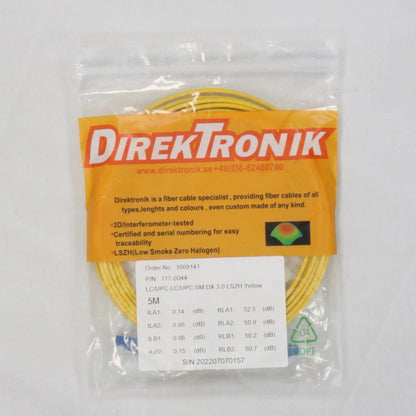 DirekTronik 117 0044 Fibre Optic Patch Cable