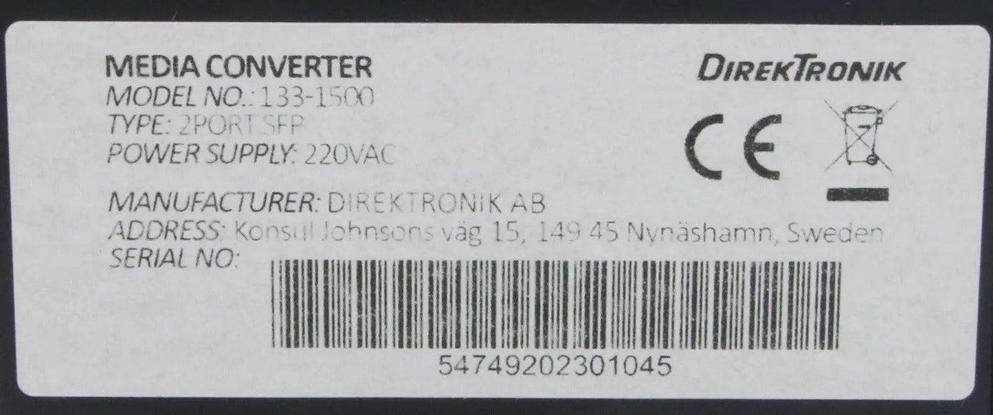 DirekTronik Fibre Media Converter