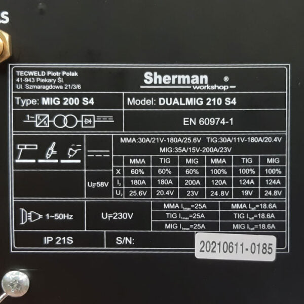 DUALMIG 210 S4 inverter lasapparaat