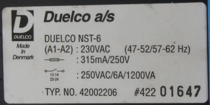 Duelco NST-6 Safety Relay