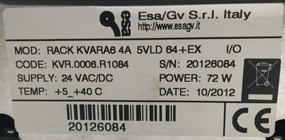 ESA Rack KVARA6 4A 5VLD 64+EX Controller