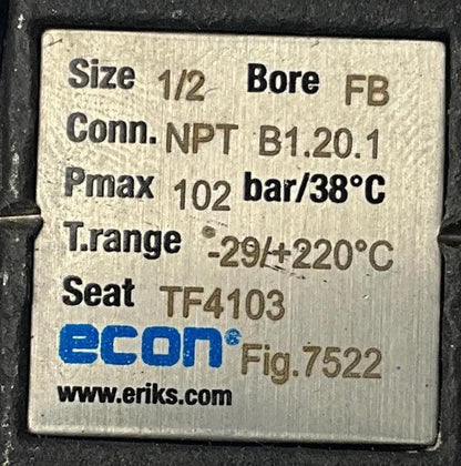 Econ Fig. 7522 1/2” Ball Valve