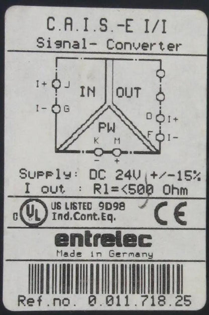 Entrelec C.A.I.S.-EI/I Signal Converter