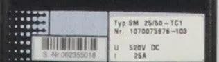 Erbach D-64711 SM 25/50-TC1 Servo Module