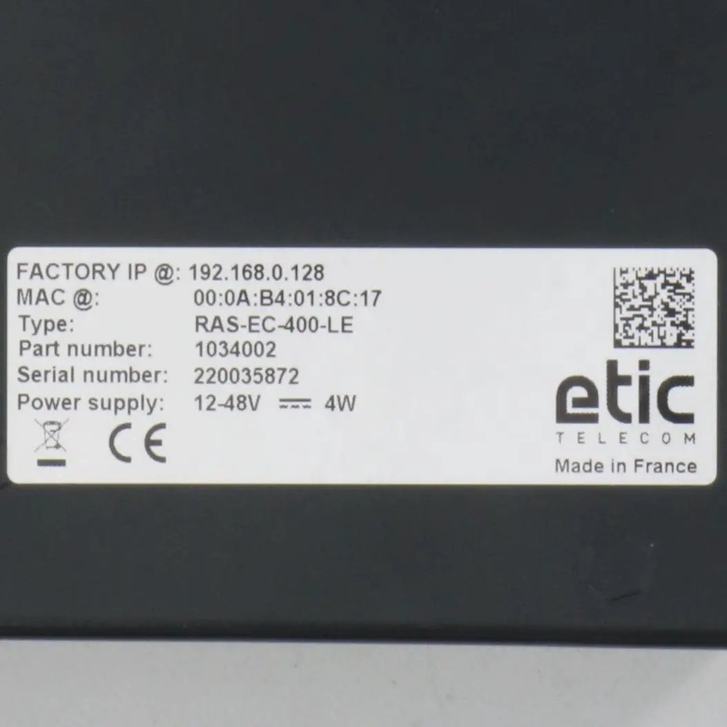 Etic RAS EC 400 LE Machine Access Box