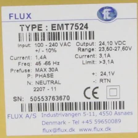 Flux EMT 7524 Power Supply