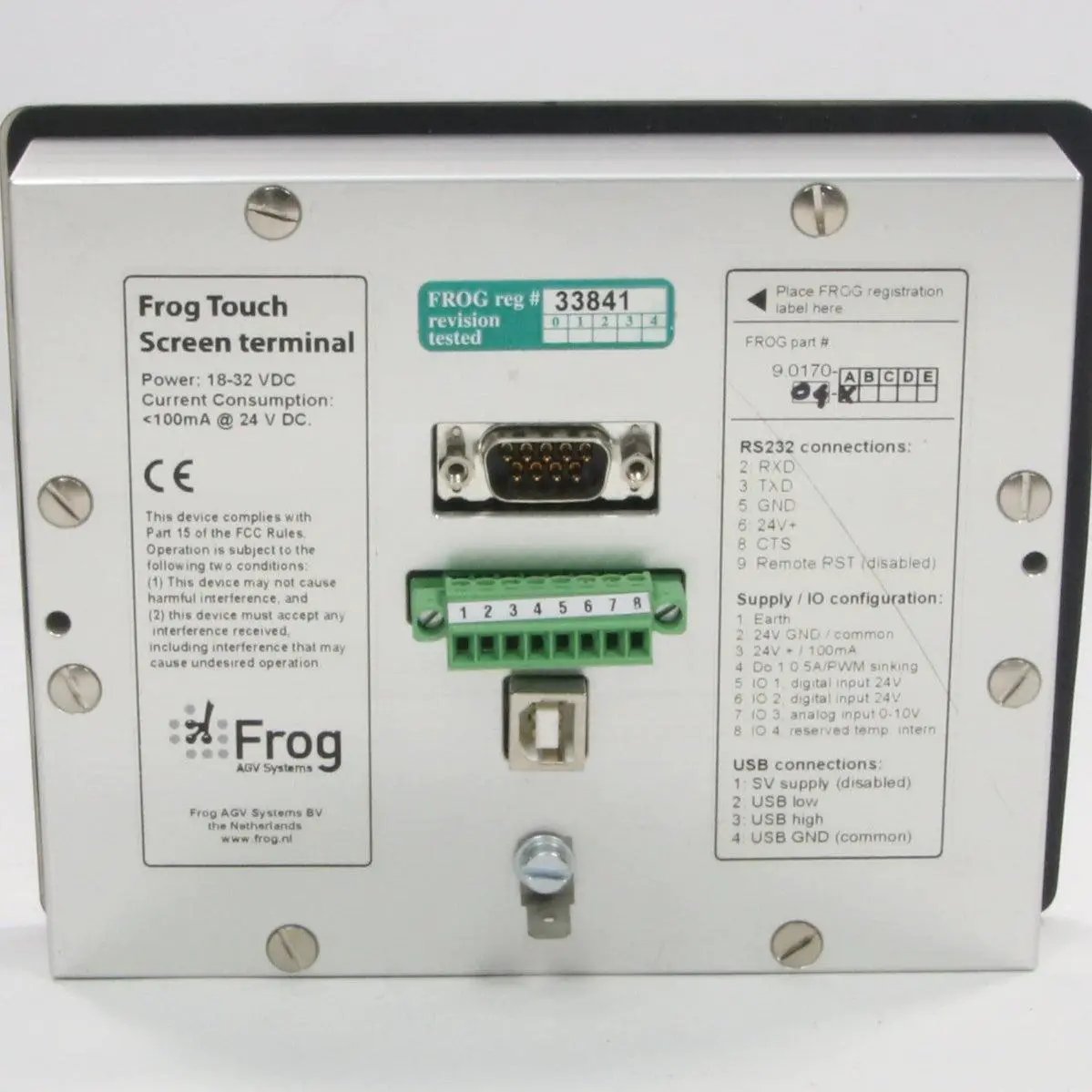 Frog AGV Systems 9 0170 04A Touch Screen Terminal