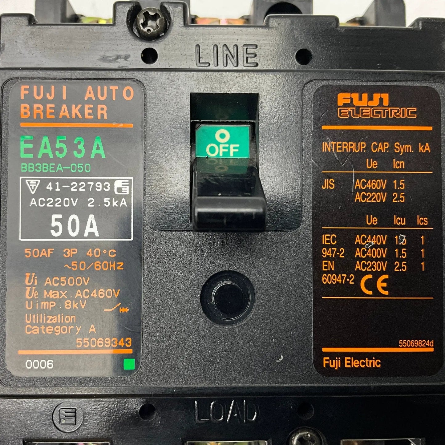Fuji Electric EA53A Moulded Case Circuit Breaker - 50A