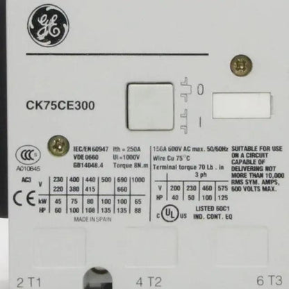 GE General Electric CK75CE300 Contactor