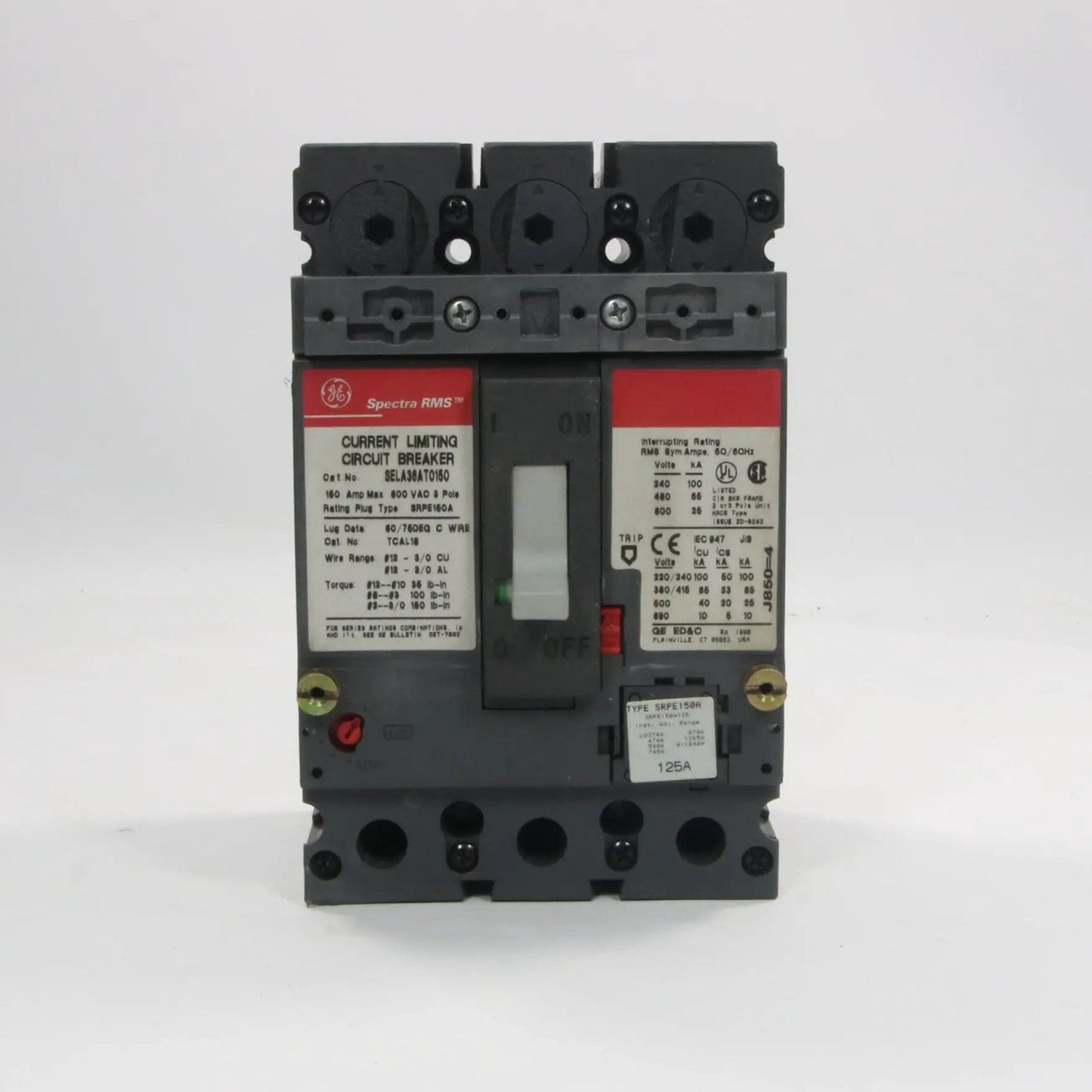 GE General Electric Spectra RMS SELA36AT0150 Circuit Breaker