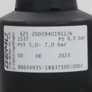 Gemu 625 Pneumatic Diaphragm Valve - 88634935