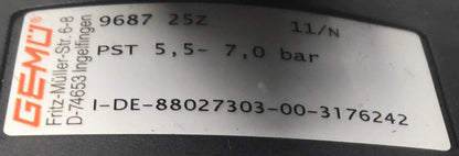 Gemu 9687 25z 11/n Diaphragm Valve