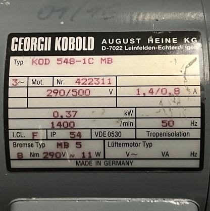 Georgii Kobold KOD 548-1C MB Brake Motor
