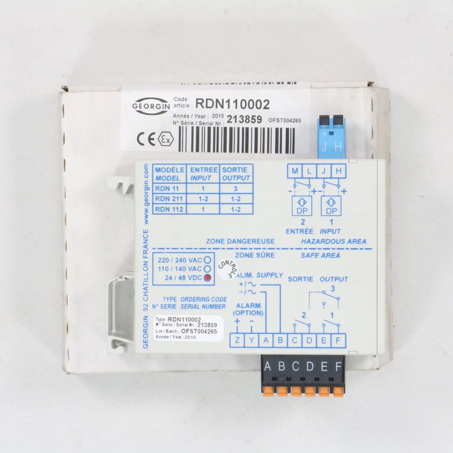 Georgin Intrinsic Safety Relay RDN 110002