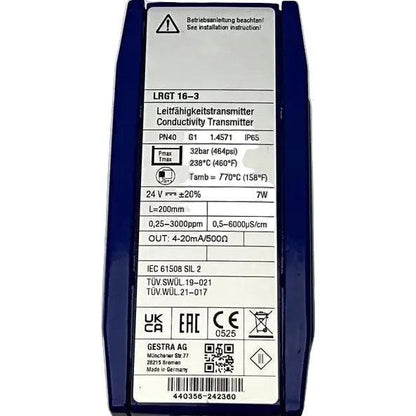 Gestra Spector LRGT 16-3 Conductivity Transmitter