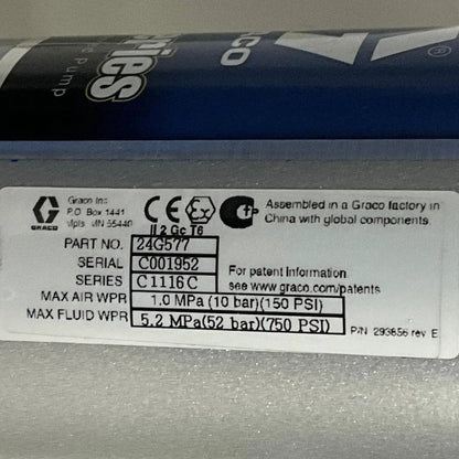 Graco 24G577 3:1 Air Powered Pump