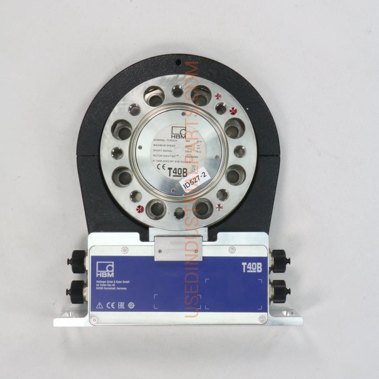 HBM Hottinger Baldwin Messtechnik Flange Type Torque Transducer T40B/500 N.m