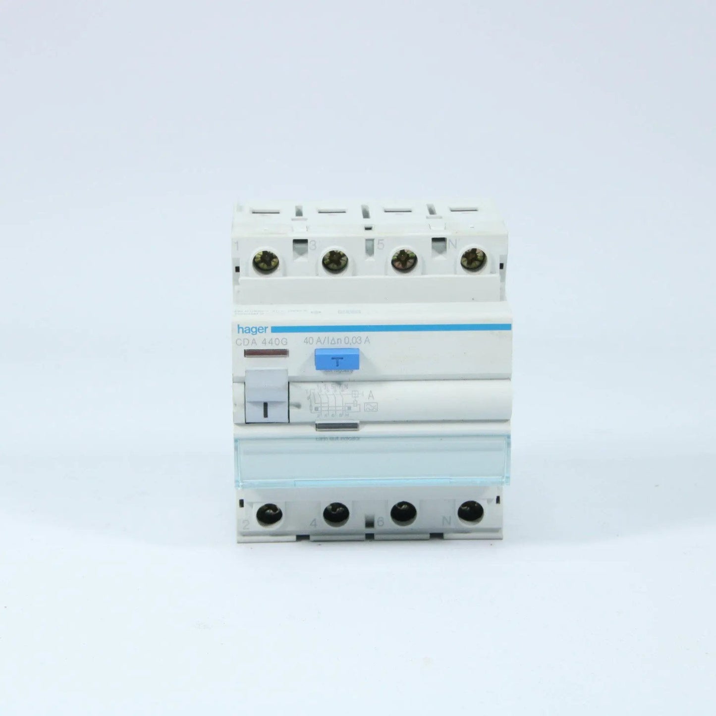 Hager 4 Pole Residual Current Circuit Breaker, 40A, 30mA CDA440G