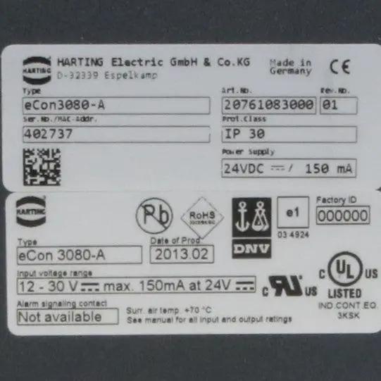 Harting Electric eCon3080 A Ethernet Switch