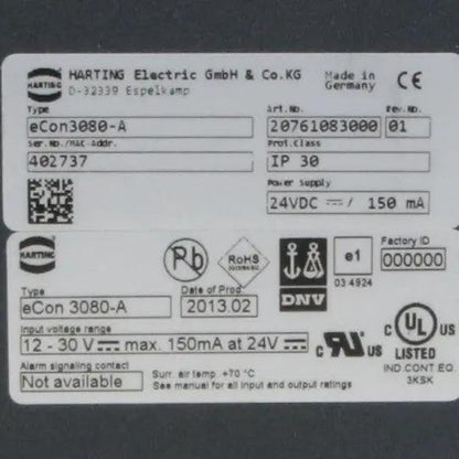 Harting Electric eCon3080 A Ethernet Switch