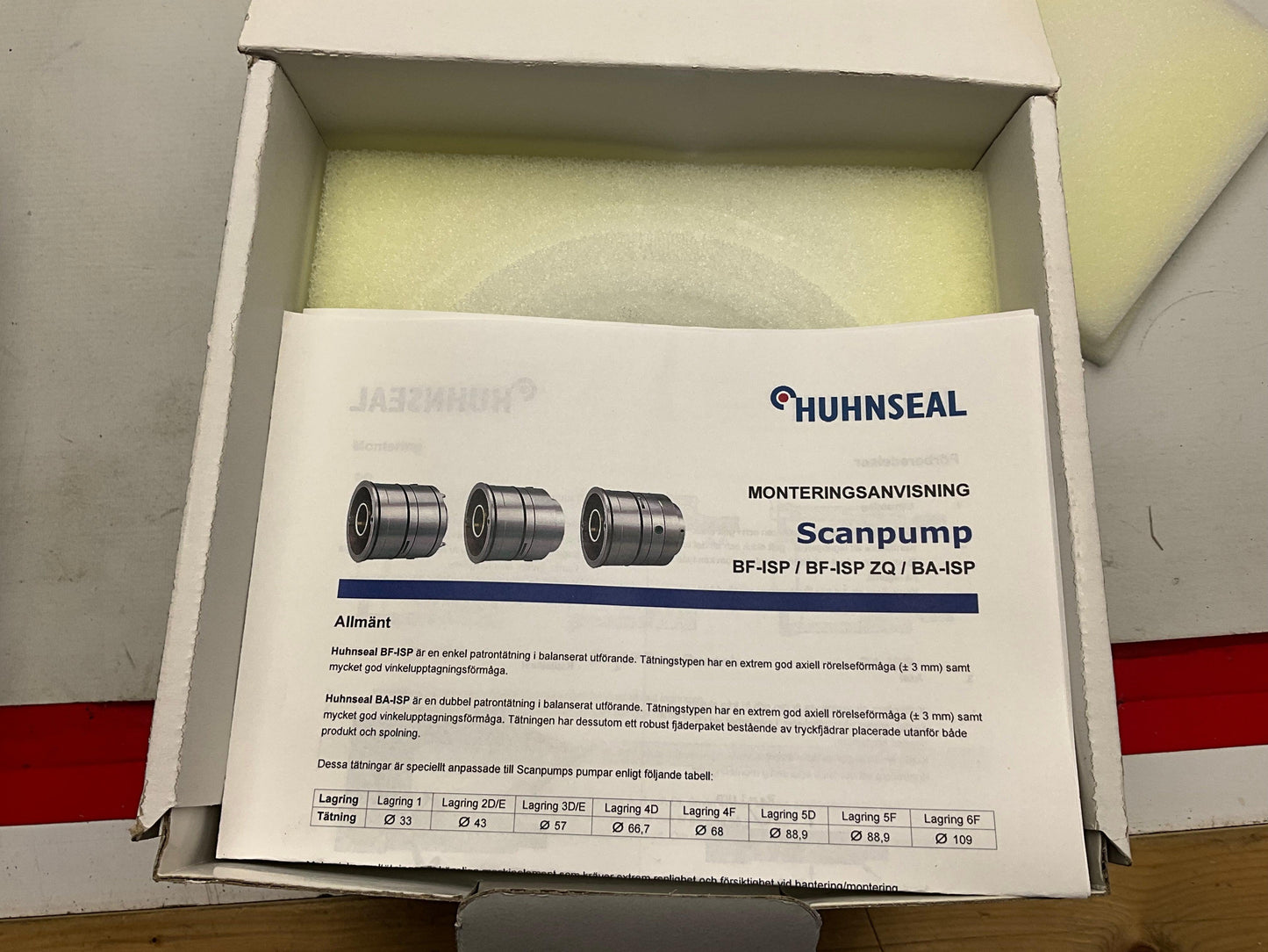 Huhnseal Double Cartridge Seal BA-ISP-057-WW507/WW587