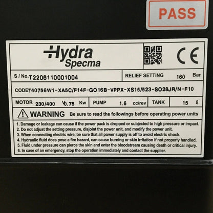Hydraulic Power Pack Hydra Specma
