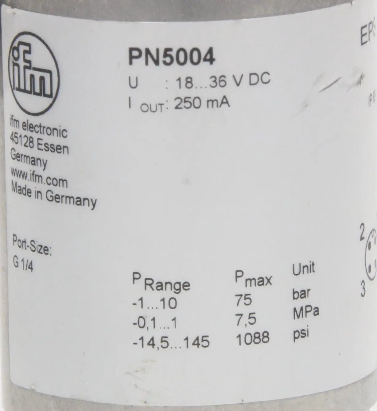 IFM Electronic EPS-Link PN5004 Pressure Sensor