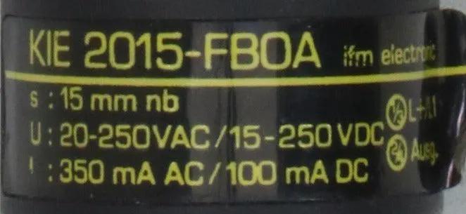 IFM Electronic Efector Capacitive Sensor KIE 2015-FBOA