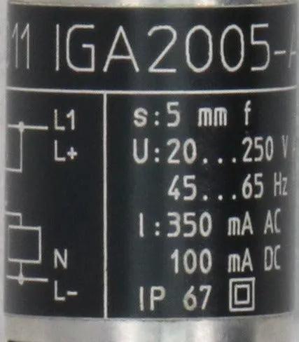 IFM Electronic Efector Inductive Sensor IG0011 IGA2005-ABOA