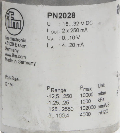 IFM Electronic IO-Link PN2028 Pressure Sensor