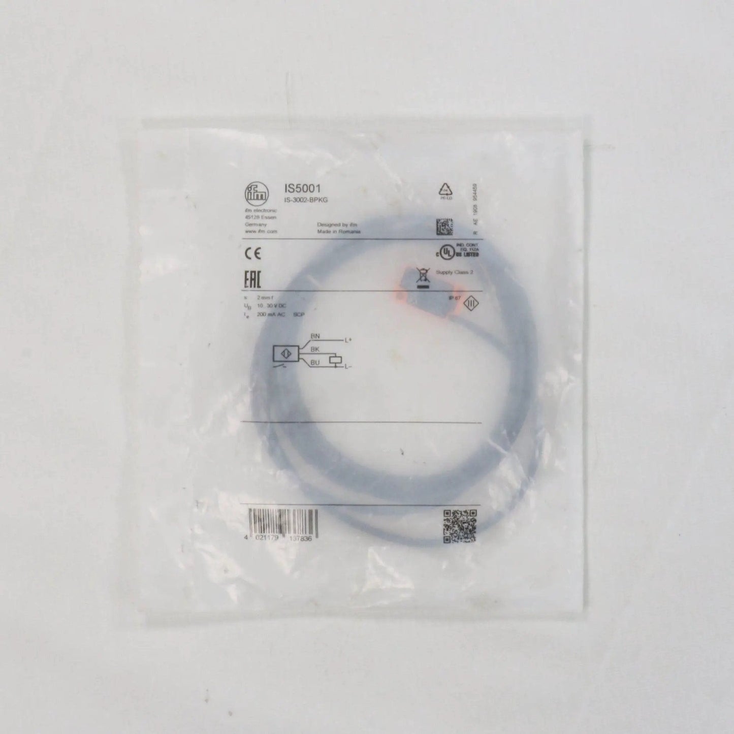 IFM Electronic IS-3002-BPKG Inductive Sensor