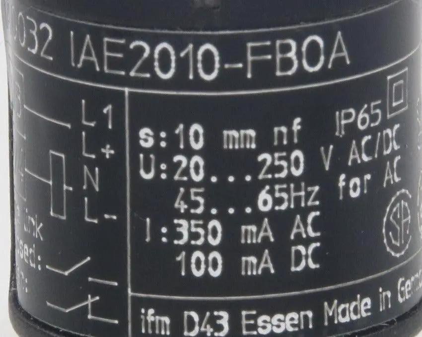 IFM Electronic Inductive Sensor IA0032 IAE2010-FBOA