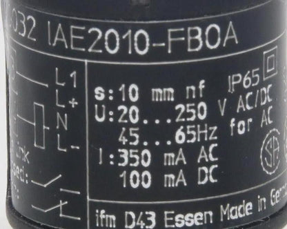 IFM Electronic Inductive Sensor IA0032 IAE2010-FBOA