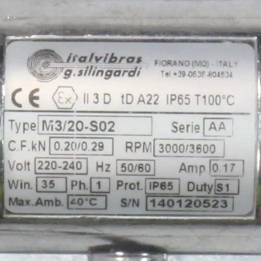 Italvibras M3 20 S02 Vibratory Motor