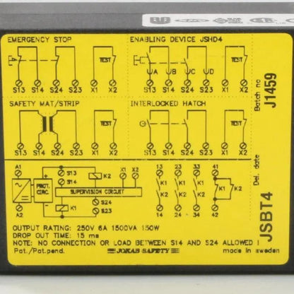 Jokab Safety JSBT4 VDC Safety Relay