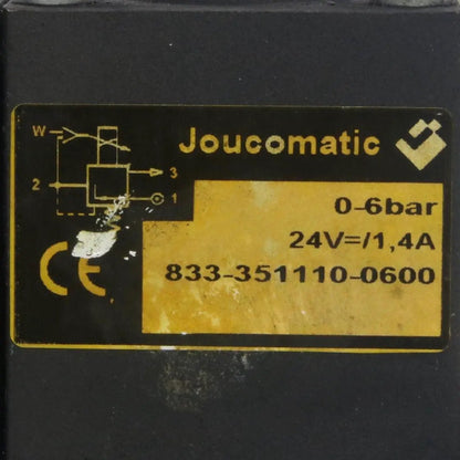 Joucomatic 833-351110-0600 Sentronic Proportional Pressure Control Valve